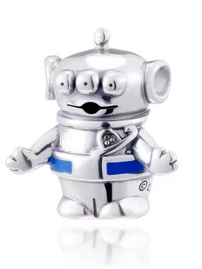 Silver Blue Alien from the movie toystory charm